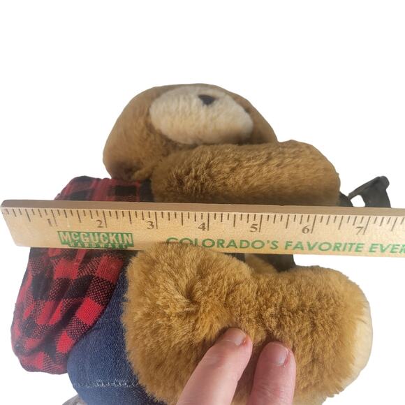 1986 Teddy Bear Plush Belt Shoulder Bag Fanny Pack Collectible Musical Wind-Up - Picture 12 of 15
